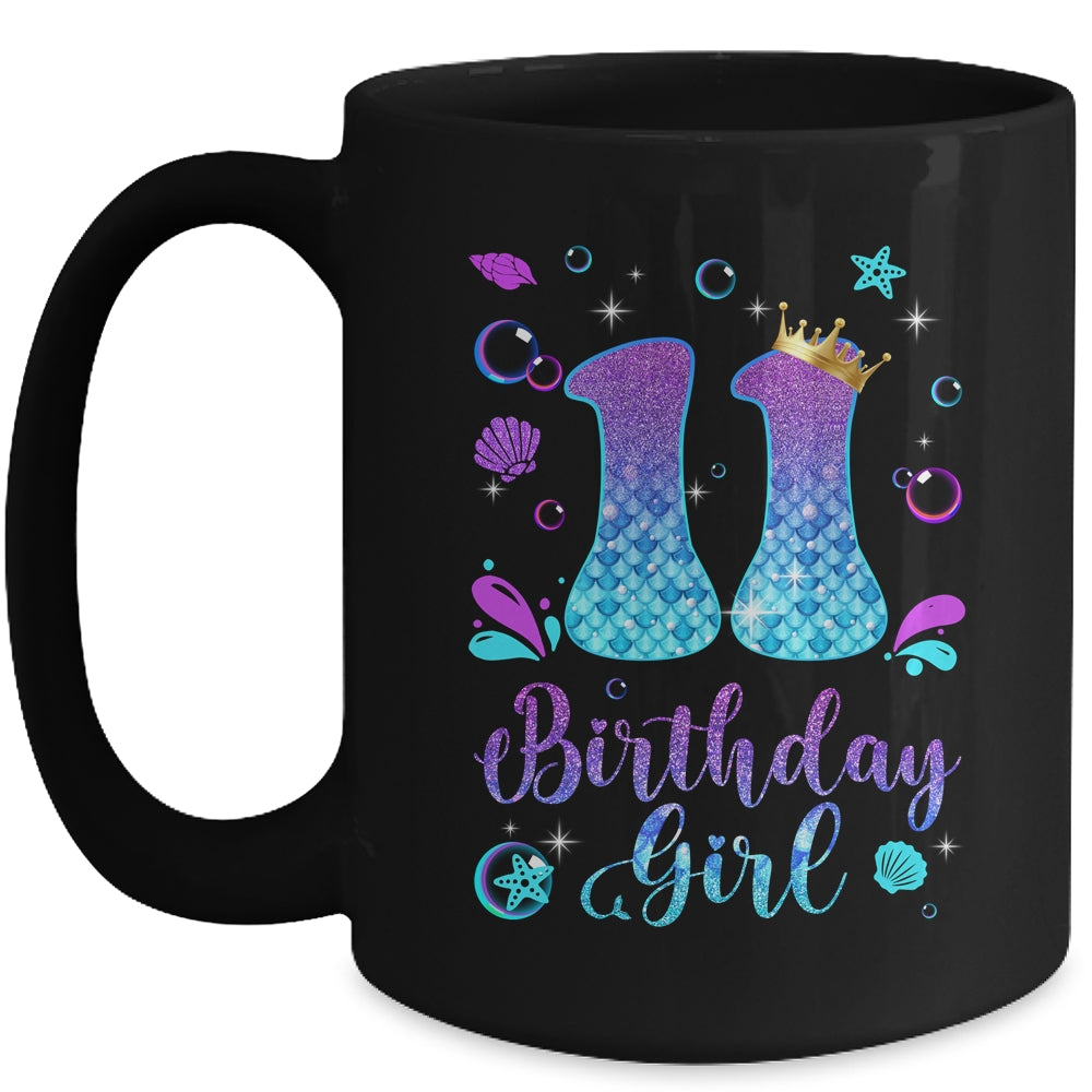 It's My 11th Bday Mermaid Funny Birthday Girls 11 Years Old Mug | teecentury