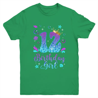 It's My 12th Bday Mermaid Funny Birthday Girls 12 Years Old Youth Shirt | teecentury