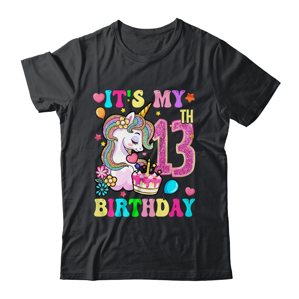 It's My 13th Birthday Unicorn Girls Funny 13 Year Old Shirt & Hoodie | teecentury