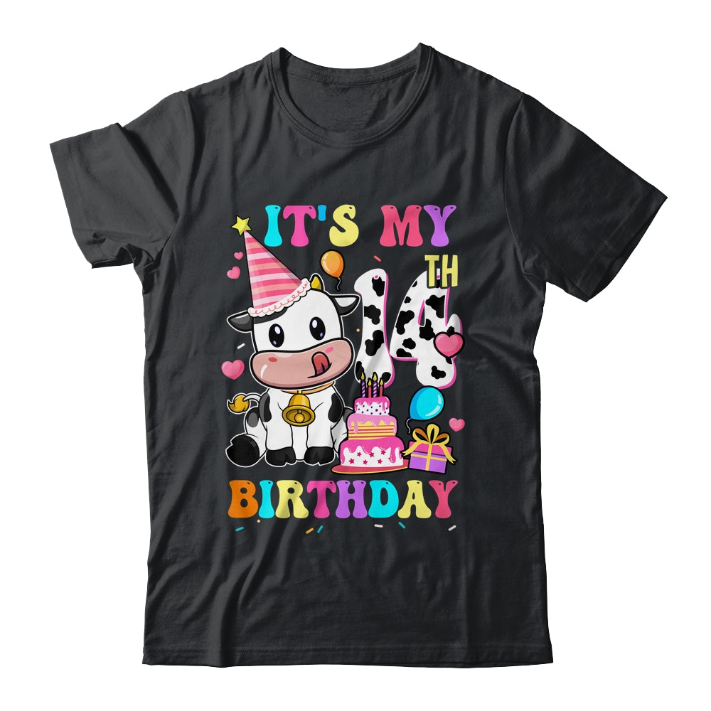 It's My 14th Birthday Dairy Cow Girls Funny 14 Year Old Shirt & Hoodie | teecentury