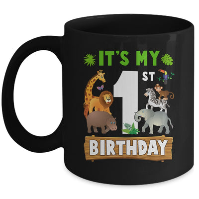 It's My 1st Birthday Zoo Jungle Safari 1 Years Old Birthday Mug | teecentury