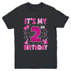 It's My 2nd Birthday Spider Web Theme Party 2 Years Old Girl Youth Shirt | teecentury