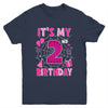 It's My 2nd Birthday Spider Web Theme Party 2 Years Old Girl Youth Shirt | teecentury