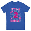 It's My 2nd Birthday Spider Web Theme Party 2 Years Old Girl Youth Shirt | teecentury