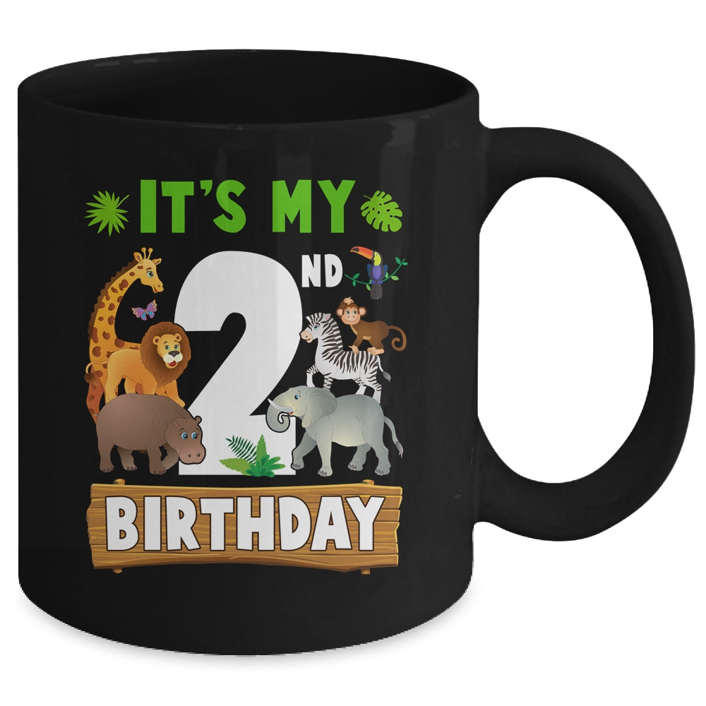 It's My 2nd Birthday Zoo Jungle Safari 2 Years Old Birthday Mug | teecentury