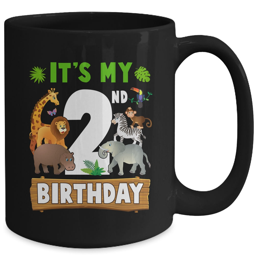 It's My 2nd Birthday Zoo Jungle Safari 2 Years Old Birthday Mug | teecentury