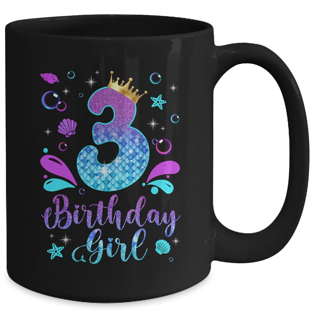 It's My 3rd Bday Mermaid Funny Birthday Girls 3 Years Old Mug | teecentury
