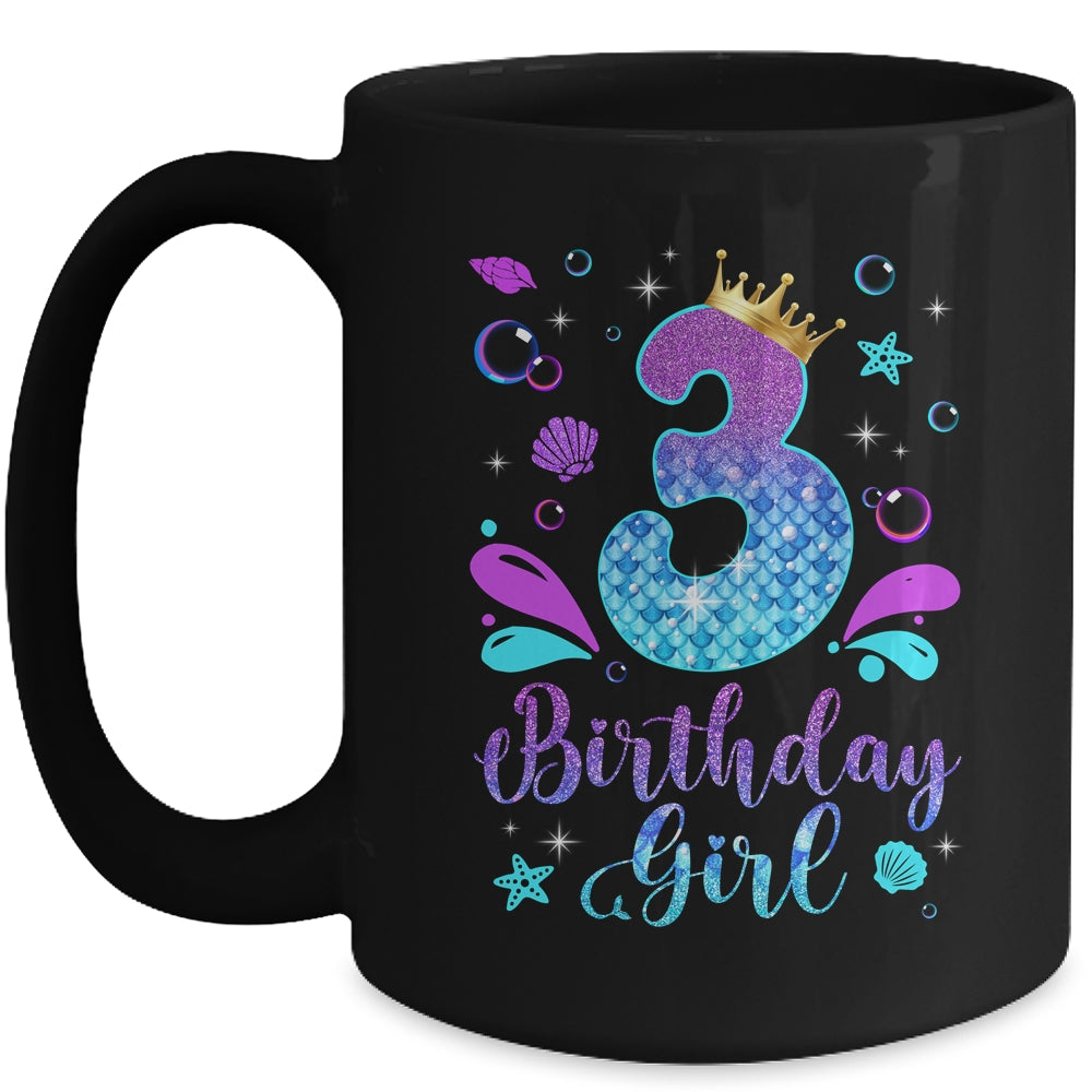 It's My 3rd Bday Mermaid Funny Birthday Girls 3 Years Old Mug | teecentury