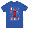 It's My 3rd Birthday Spider Web Theme Party 3 Years Old Boys Youth Shirt | teecentury