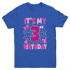 It's My 3rd Birthday Spider Web Theme Party 3 Years Old Girl Youth Shirt | teecentury