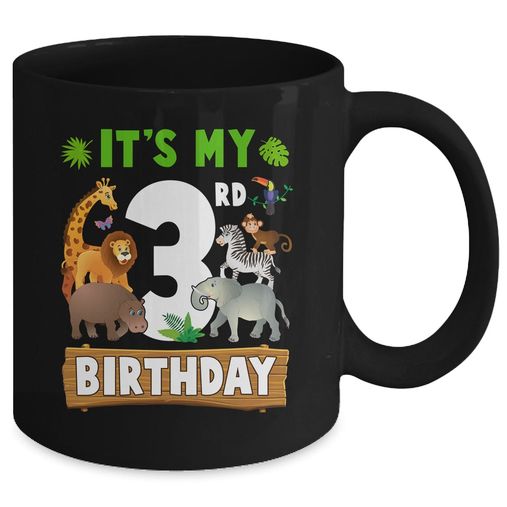 It's My 3rd Birthday Zoo Jungle Safari 3 Years Old Birthday Mug | teecentury