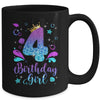 It's My 4th Bday Mermaid Funny Birthday Girls 4 Years Old Mug | teecentury