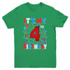 It's My 4th Birthday Spider Web Theme Party 4 Years Old Boys Youth Shirt | teecentury