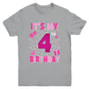 It's My 4th Birthday Spider Web Theme Party 4 Years Old Girl Youth Shirt | teecentury