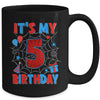 It's My 5th Birthday Spider Web Theme Party 5 Years Old Boys Mug | teecentury