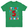 It's My 5th Birthday Spider Web Theme Party 5 Years Old Boys Youth Shirt | teecentury
