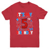 It's My 5th Birthday Spider Web Theme Party 5 Years Old Boys Youth Shirt | teecentury