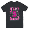 It's My 5th Birthday Spider Web Theme Party 5 Years Old Girl Youth Shirt | teecentury