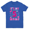 It's My 5th Birthday Spider Web Theme Party 5 Years Old Girl Youth Shirt | teecentury