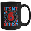 It's My 6th Birthday Spider Web Theme Party 6 Years Old Boys Mug | teecentury