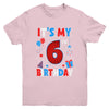 It's My 6th Birthday Spider Web Theme Party 6 Years Old Boys Youth Shirt | teecentury