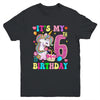 It's My 6th Birthday Unicorn Girls Funny 6 Year Old Youth Shirt | teecentury