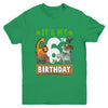 It's My 6th Birthday Zoo Jungle Safari 6 Years Old Birthday Youth Shirt | teecentury