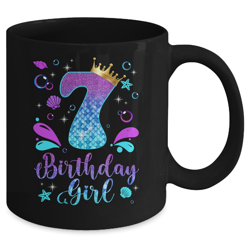 It's My 7th Bday Mermaid Funny Birthday Girls 7 Years Old Mug | teecentury