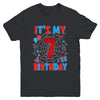 It's My 7th Birthday Spider Web Theme Party 7 Years Old Boys Youth Shirt | teecentury