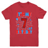 It's My 7th Birthday Spider Web Theme Party 7 Years Old Boys Youth Shirt | teecentury