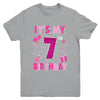 It's My 7th Birthday Spider Web Theme Party 7 Years Old Girl Youth Shirt | teecentury