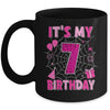 It's My 7th Birthday Spider Web Theme Party 7 Years Old Girls Mug | teecentury