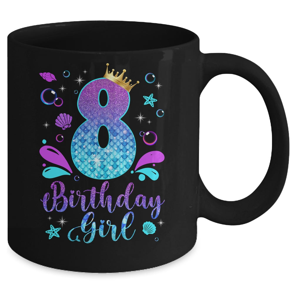 It's My 8th Bday Mermaid Funny Birthday Girls 8 Years Old Mug | teecentury