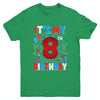 It's My 8th Birthday Spider Web Theme Party 8 Years Old Boys Youth Shirt | teecentury
