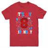 It's My 8th Birthday Spider Web Theme Party 8 Years Old Boys Youth Shirt | teecentury