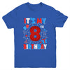 It's My 8th Birthday Spider Web Theme Party 8 Years Old Boys Youth Shirt | teecentury