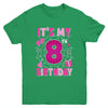 It's My 8th Birthday Spider Web Theme Party 8 Years Old Girl Youth Shirt | teecentury