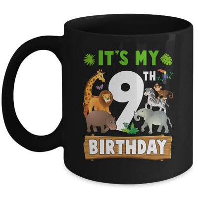 It's My 9th Birthday Zoo Jungle Safari 9 Years Old Birthday Mug | teecentury