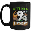 It's My 9th Birthday Zoo Jungle Safari 9 Years Old Birthday Mug | teecentury