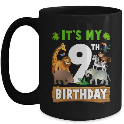 It's My 9th Birthday Zoo Jungle Safari 9 Years Old Birthday Mug | teecentury