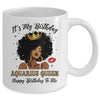 It's My Birthday Aquarius Queen African American Women Mug | teecentury