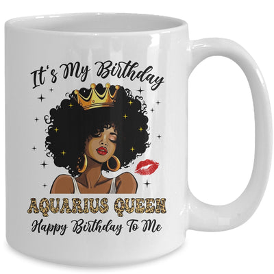 It's My Birthday Aquarius Queen African American Women Mug | teecentury