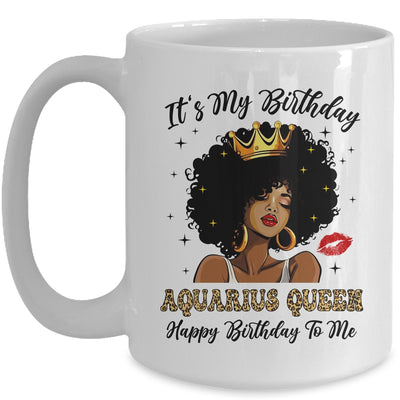 It's My Birthday Aquarius Queen African American Women Mug | teecentury
