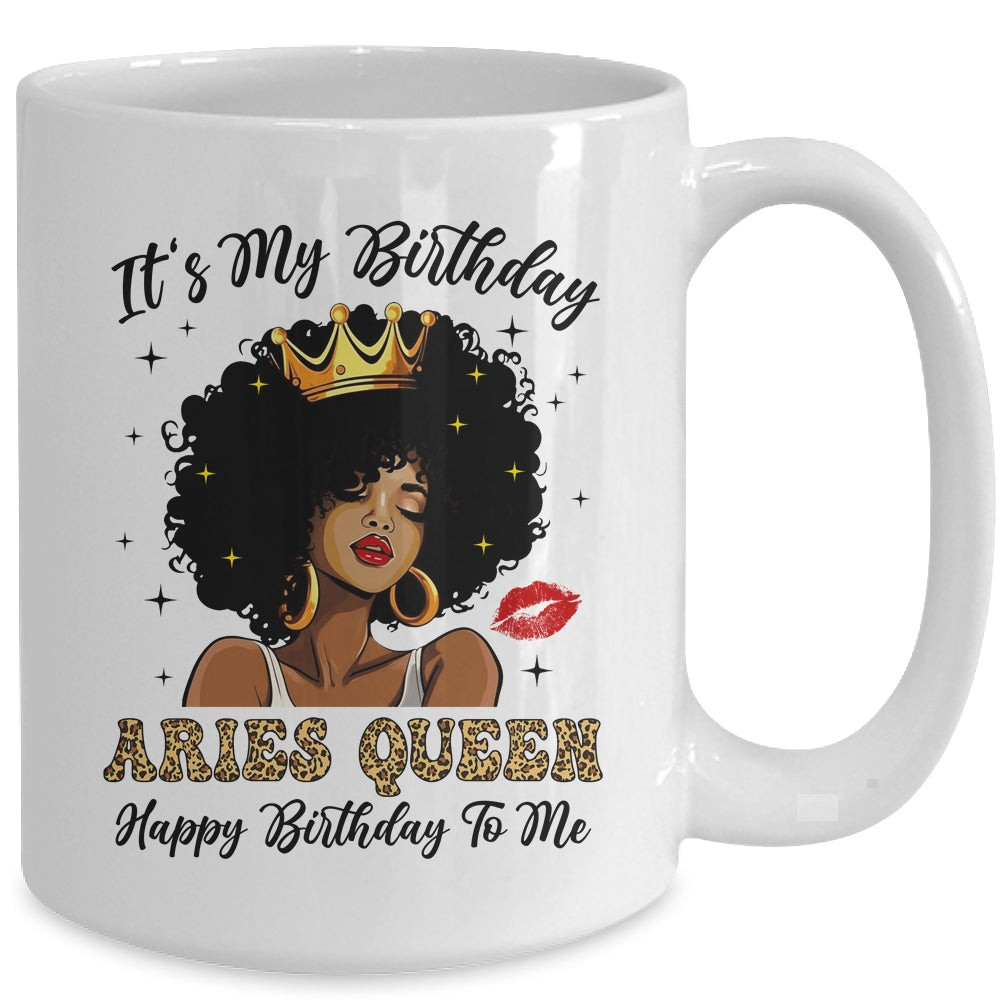 It's My Birthday Aries Queen African American Women Mug | teecentury
