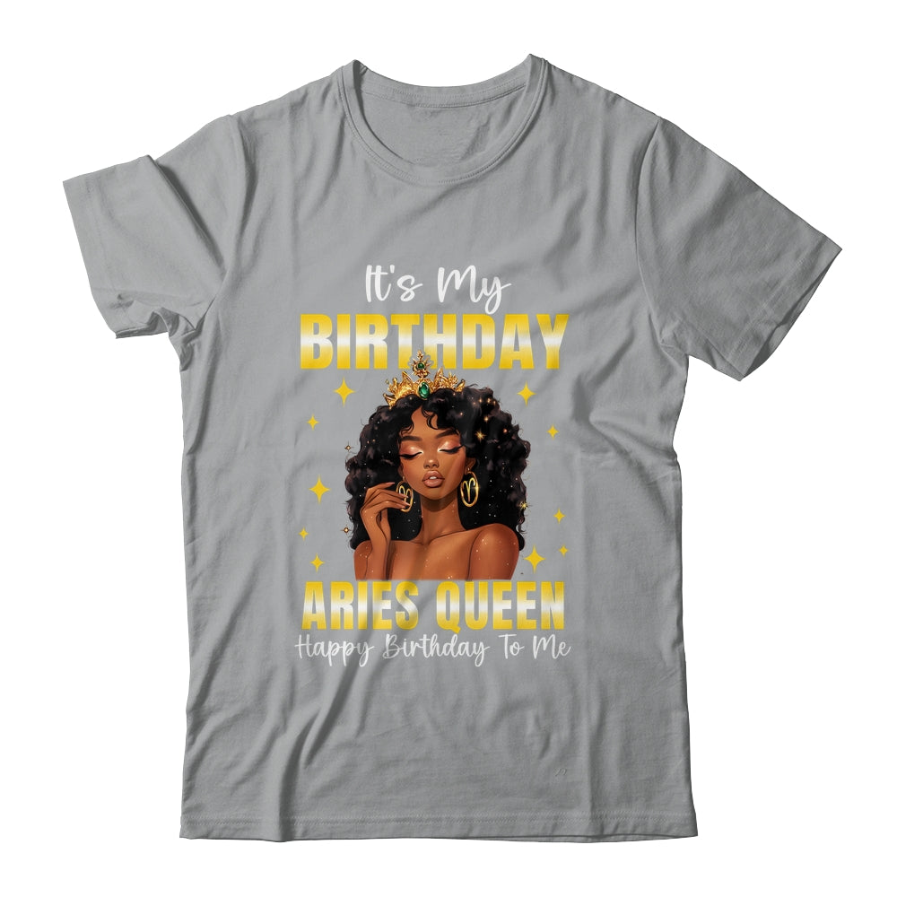 It's My Birthday Aries Queen Women Girl Zodiac Sign Shirt & Tank Top | teecentury