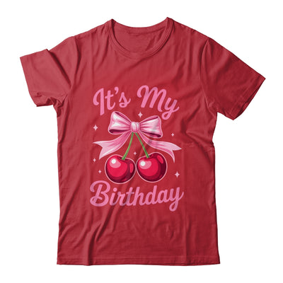 It's My Birthday Coquette Bow Cherry Birthday Girls Women Shirt & Hoodie | teecentury