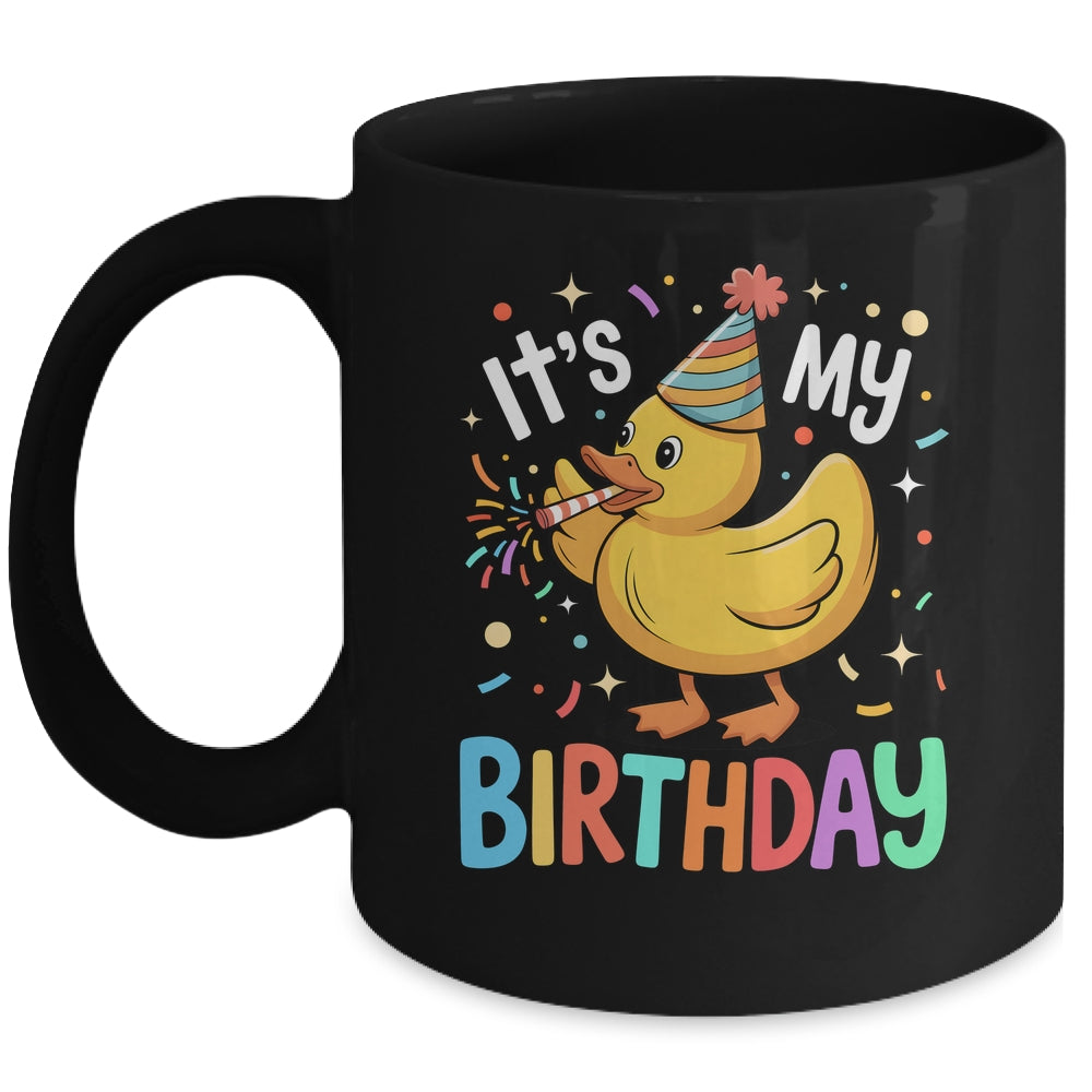 It's My Birthday Rubber Duck Lover Kids Girls Boys Bday Mug | teecentury