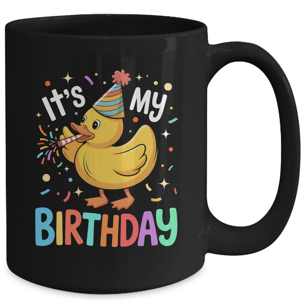 It's My Birthday Rubber Duck Lover Kids Girls Boys Bday Mug | teecentury