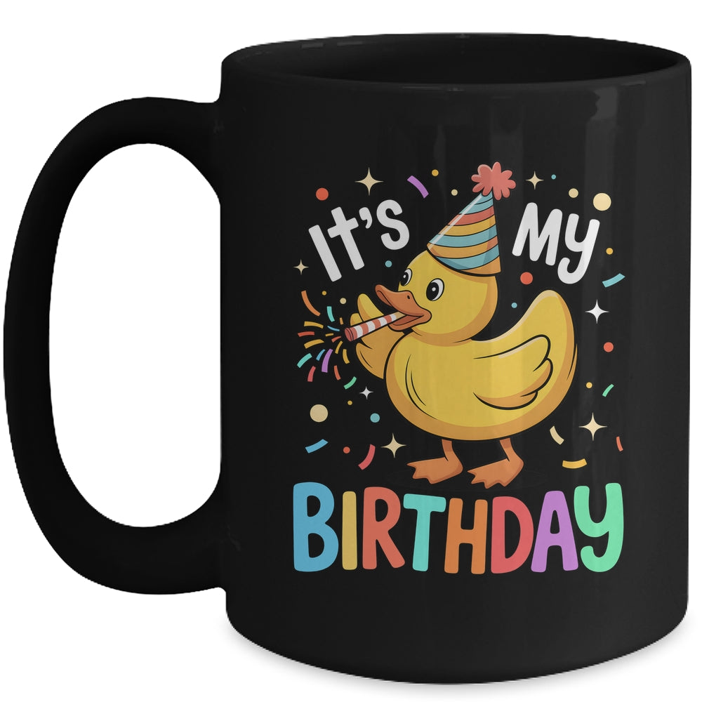 It's My Birthday Rubber Duck Lover Kids Girls Boys Bday Mug | teecentury