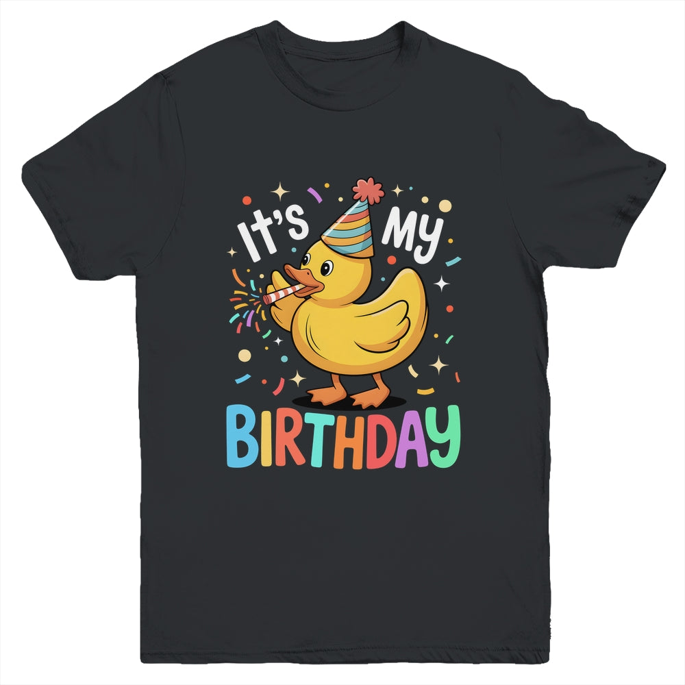 It's My Birthday Rubber Duck Lover Kids Girls Boys Bday Youth Shirt | teecentury